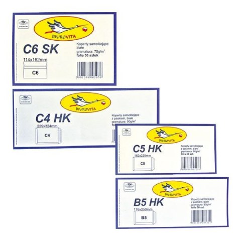 Koperta hk rbd E4 biała [mm:] 280x400 WZ Eurocopert 25 sztuk WZ Eurocopert