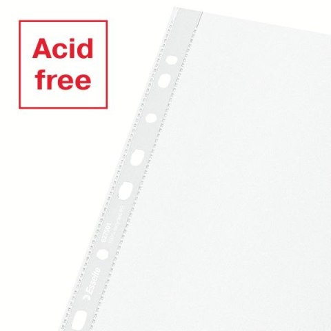 Koszulki na dokumenty Recycled groszkowa A4 kolor: bezbarwny typu U 100 mic. Esselte (627501) Esselte