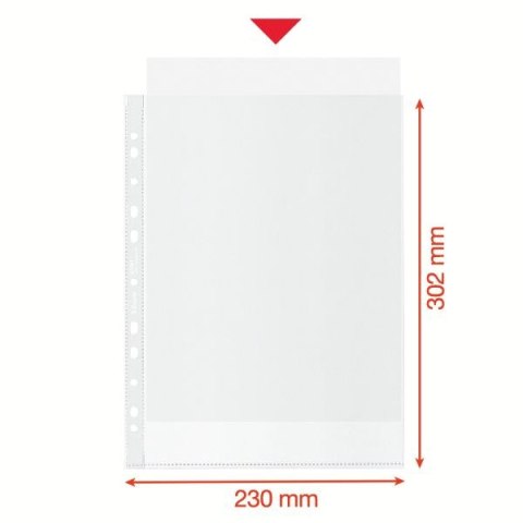 Koszulki na dokumenty Recycled groszkowa A4 kolor: bezbarwny typu U 100 mic. Esselte (627501) Esselte