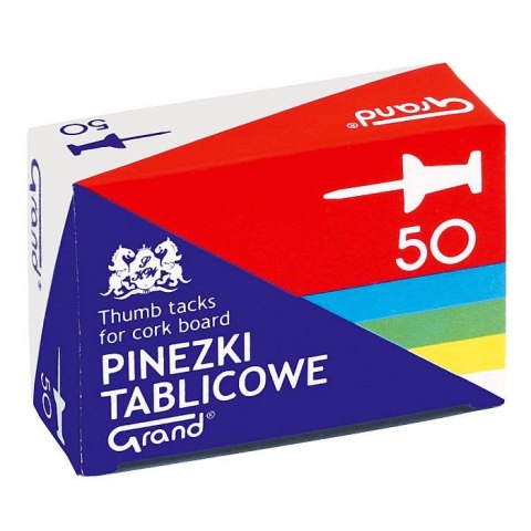 Pinezki tablicowe kolor: mix 50 szt Grand (110-1657) Grand
