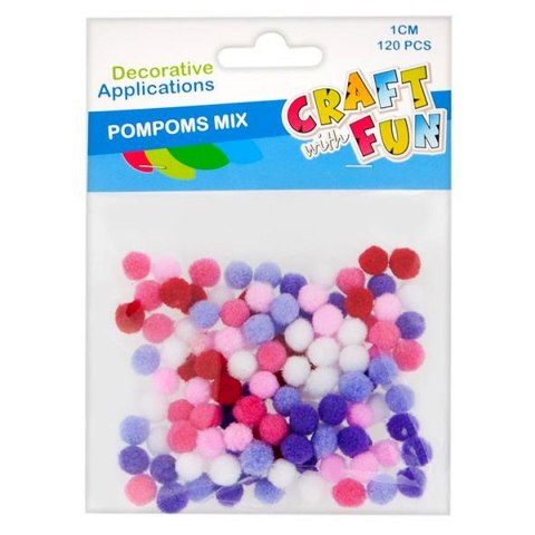 Pompony mix 12 szt Craft with Fun (439300) Craft with Fun
