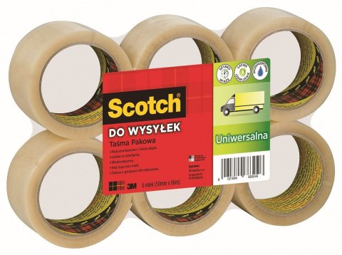 Taśma pakowa 48x66 [mm x m] przezroczysta Scotch (371) Scotch