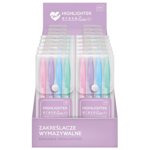 Zakreślacze wymazywalne 4 kol NEON Interdruk