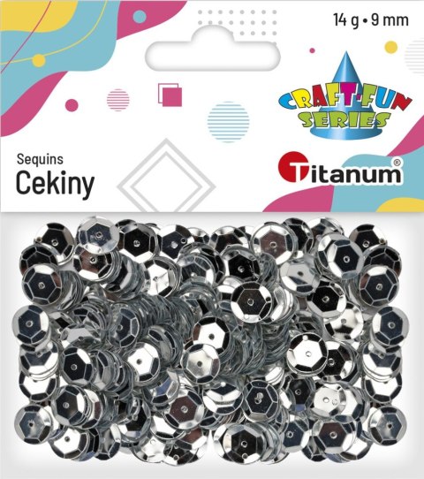 Cekiny Craft-Fun Series okrągłe 9mm srebrne 14g Titanum (CM9S) Titanum