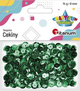 Cekiny Titanum Craft-Fun Series okrągłe 9mm zielone 14g (268301) Titanum