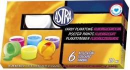 Farby plakatowe Astra fluorescencyjne kolor: mix 10ml 6 kolor. Astra