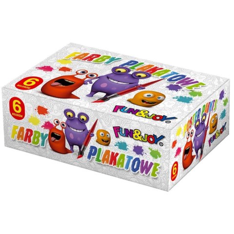 Farby plakatowe kolor: mix 20ml 6 kolor. Fun&Joy (FJ-006) Fun&Joy