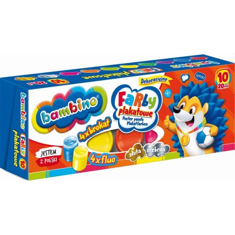 Farby plakatowe 10 kol kolor: mix 20ml 10 kolor. St.Majewski St.Majewski