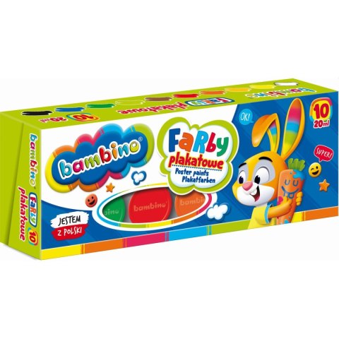 Farby plakatowe 10 kol kolor: mix 20ml 10 kolor. St.Majewski St.Majewski