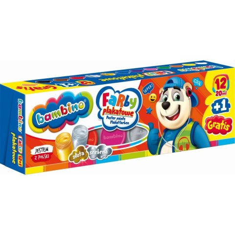 Farby plakatowe Polly pocket kolor: mix 20ml 12 kolor. St.Majewski St.Majewski