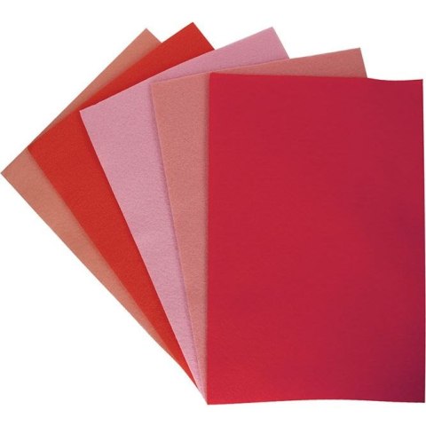 Filc Craft-Fun Series tonacja czerwona 10 ark. Titanum (345269) Titanum