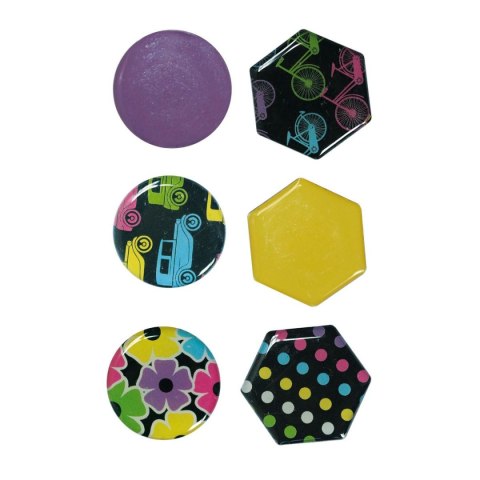 Magnes okrągłe, sześciokątne mix [mm:] 26 Titanum (4357-2) 6 sztuk Titanum