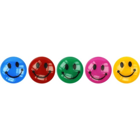 Magnes smiley okrągły mix śr. 29mm Titanum (T-025051) 10 sztuk Titanum