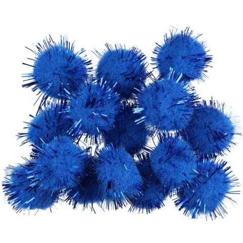 Pompony Craft-Fun Series brokatowe chabrowy 15 szt Titanum (338548) Titanum