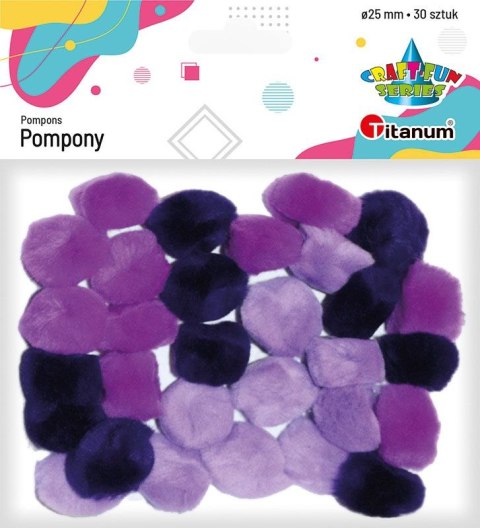 Pompony Titanum Craft-Fun Series fioletowy 30 szt (283064) Titanum