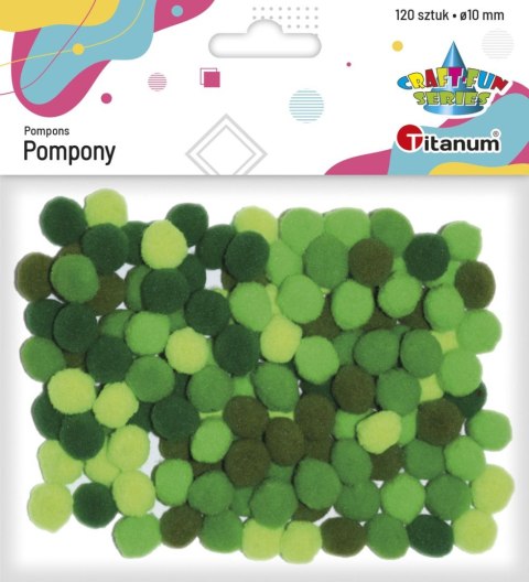 Pompony Craft-Fun Series zielony 120 szt Titanum (282922) Titanum