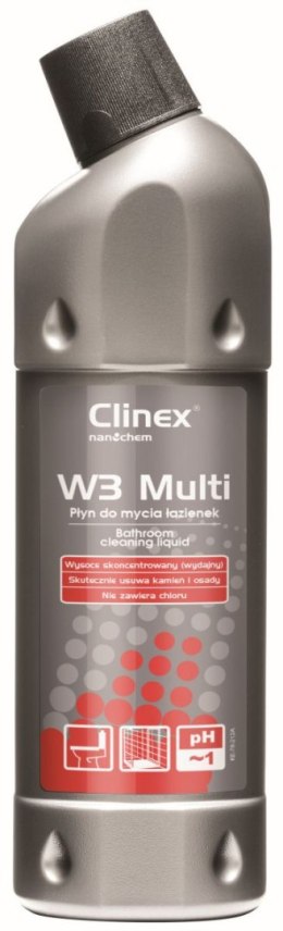 Preparat Clinex W3 Multi do mycia sanitariatów i łazienek 1l (77076) Clinex