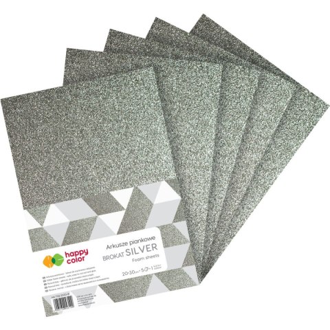Arkusz piankowy kolor: Srebrny 5 ark. [mm:] 210x297 Happy Color (HA 7132 2030-81) Happy Color