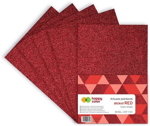 Arkusz piankowy kolor: czerwony 5 ark. [mm:] 20x30 Happy Color (HA 7132 2030-2) Happy Color