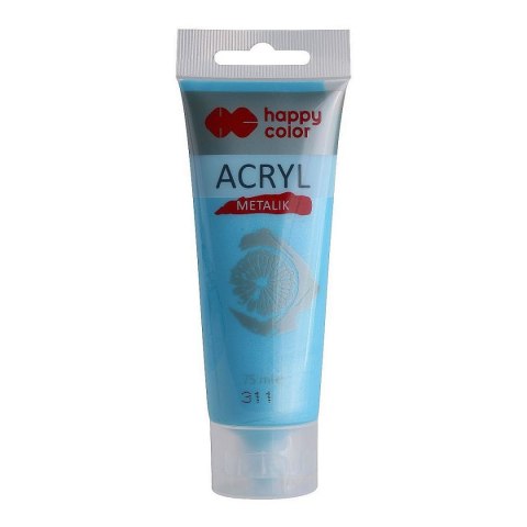 Farba akrylowa Niebieski Tiffany metalik kolor: niebieski metaliczny 75ml Happy Color (HA 7370 0075-311) Happy Color