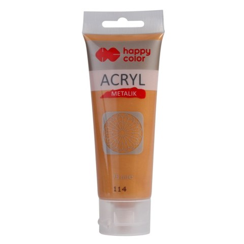 Farba akrylowa głebokie złoto metalik kolor: magenta 75ml Happy Color (HA 7370 0075-114) Happy Color