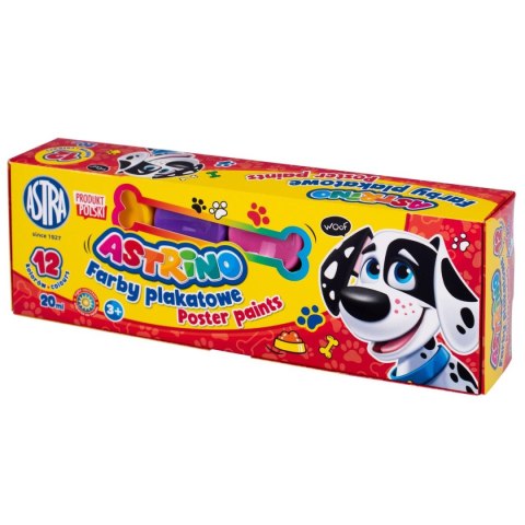 Farby plakatowe kolor: mix 20ml 12 kolor. Astrino (301221004) Astrino