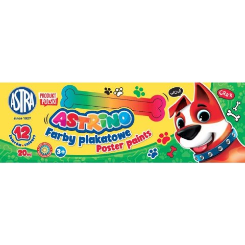 Farby plakatowe kolor: mix 20ml 12 kolor. Astrino (301221004) Astrino