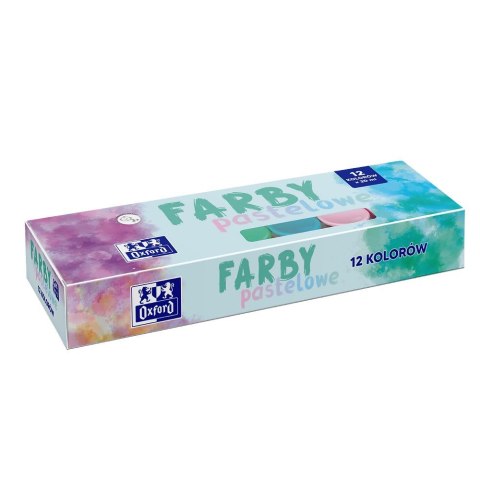 Farby plakatowe Oxford pastelowe kolor: mix 20ml 12 kolor. (400175578) Oxford