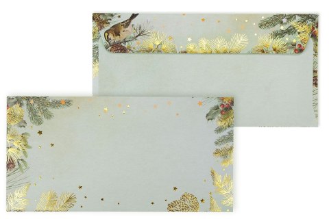 Koperta złote święta DL Galeria Papieru (280194) 10 sztuk Galeria Papieru