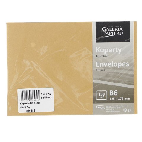 Koperta pearl złoty k 150 B6 złota [mm:] 125x176 (280888) 10 sztuk