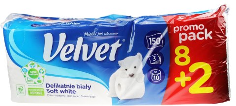 Papier toaletowy Velvet Delikatnie Biały XXL kolor: biały 8 szt Velvet