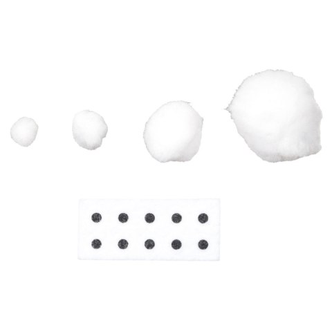 Pompony Craft-Fun Series akrylowe białe 45 szt Titanum Titanum