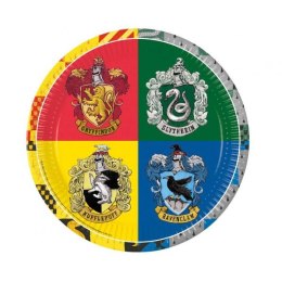 Talerz jednorazowy Godan Harry Potter Hogwarts Houses 8 szt. papier śr. 230mm 8 szt (93451) Godan