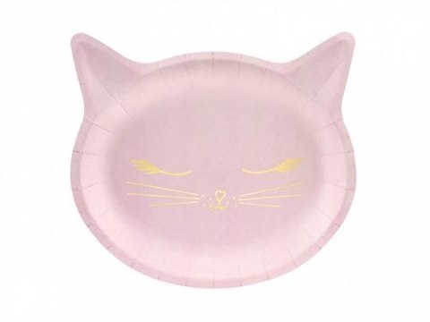 Talerz jednorazowy Kotek papier śr. 200mm 6 szt Partydeco (TPP42) Partydeco