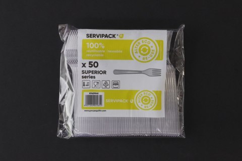 Widelec wielokrotnego użytku przeźroczysty wielokrotnego użytku 50 szt (nd) (nd)