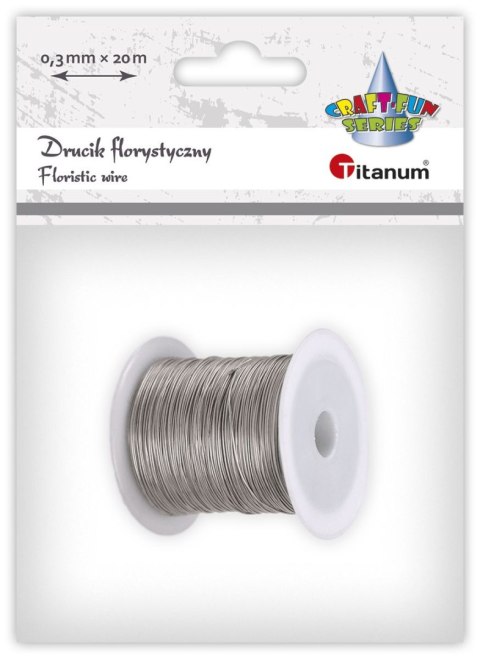 Drucik Craft-Fun Series florystyczny kolor: srebrny 20 m 1 szt Titanum (24BR0201-5) Titanum