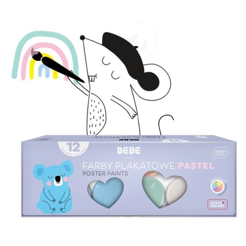 Farby plakatowe BB 12kol 5902277334169 kolor: mix 20ml 20 kolor. Bebe (20ml) Bebe