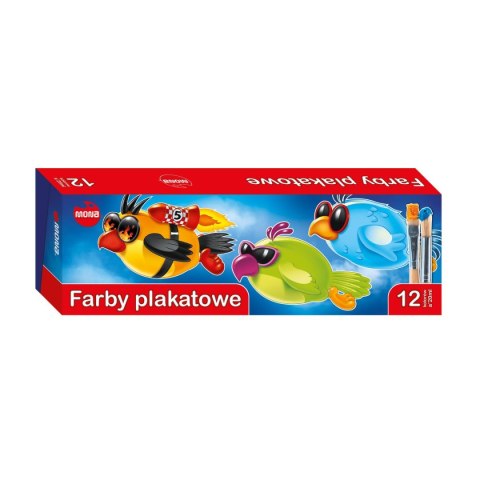 Farby plakatowe Mona kolor: mix 20ml 12 kolor. Mona