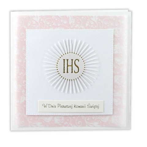 Kartka składana komunia ręcznie zdobiona kw Deco Styl Deco Styl