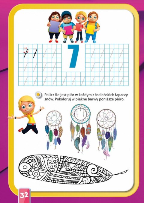 Kolorowanka Literki i cyferki, nauka i zabawa