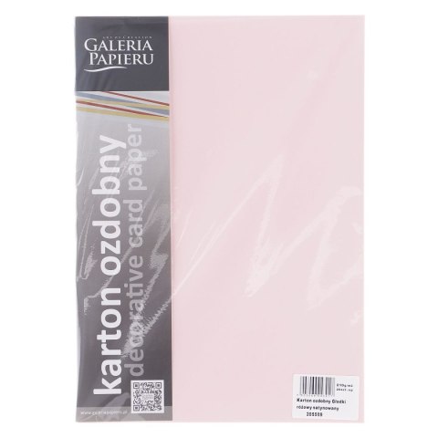 Papier ozdobny (wizytówkowy) A4 gładki różowy 210g Galeria Papieru (205509) Galeria Papieru
