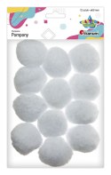 Pompony Craft-Fun Series 50mm białe 12 szt Titanum Titanum