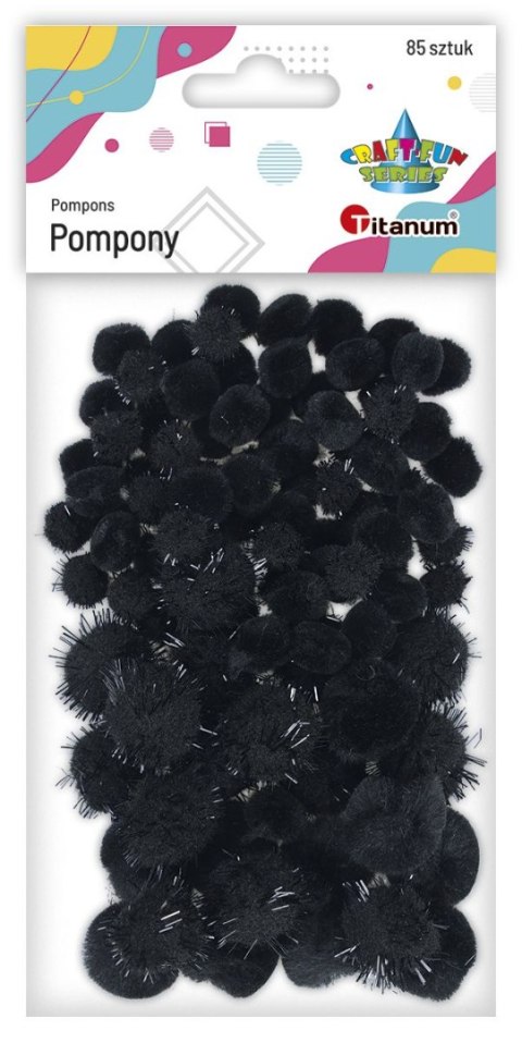 Pompony Craft-Fun Series czarne 85 szt Titanum (DIY-X-24(2)A) Titanum