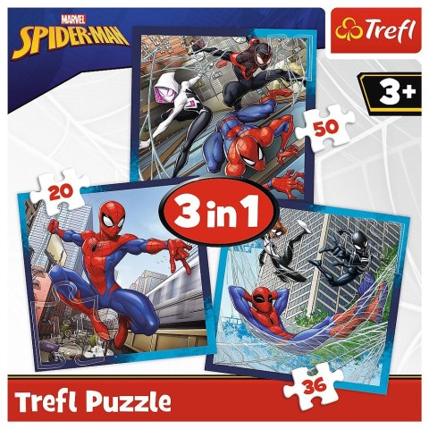 Puzzle Spiderman Pajęczy przyjaciele 4w1 el. Trefl (34874) Trefl