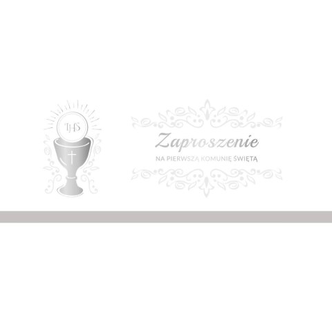 Zaproszenie komunia Tasiemka Ab Card (ZK) Ab Card