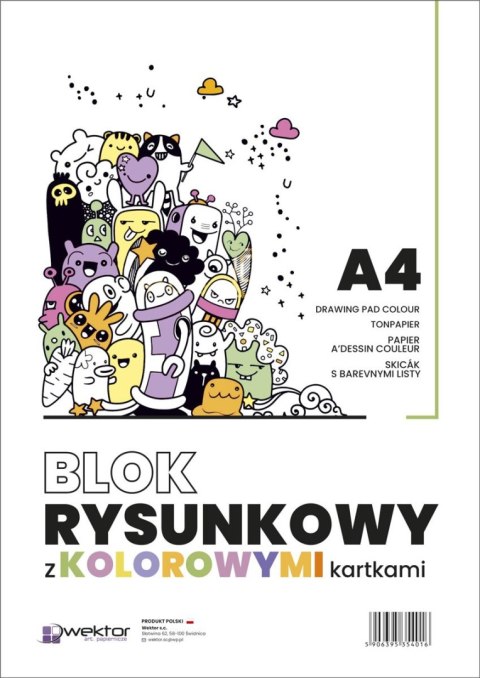 Blok rysunkowy Wektor kolor A4 mix 80g 20k Wektor