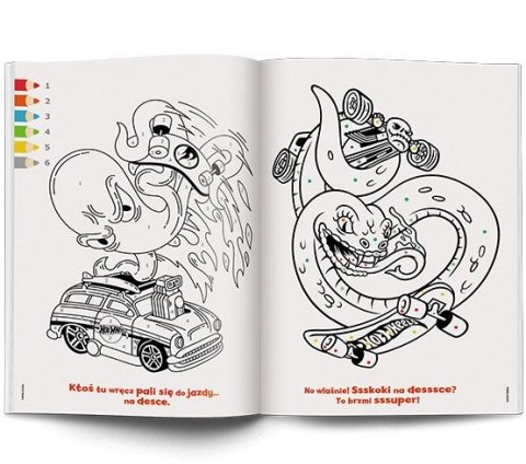 Książka dla dzieci Hot Wheels™. Kolorowanka według kodu Ameet (KKO 1601) Ameet