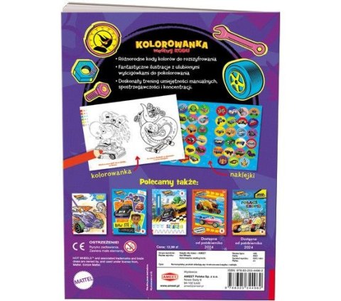 Książka dla dzieci Hot Wheels™. Kolorowanka według kodu Ameet (KKO 1601) Ameet