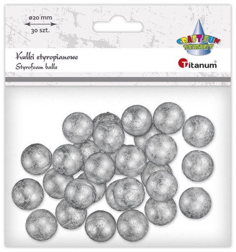 Ozdoba styropianowa Craft-Fun Series Srebrne kulki styropianowe Titanum Titanum