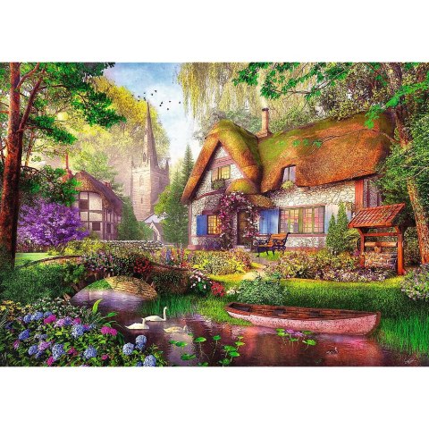 Puzzle Premium Plus Urocza chatka w lesie 1000 el. Trefl (10804) Trefl